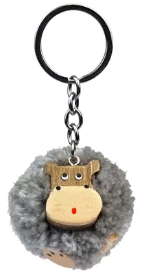 Obrázok produktu pre 2Kids Toys Drevený prívesok na kľúče Pompon Hippo