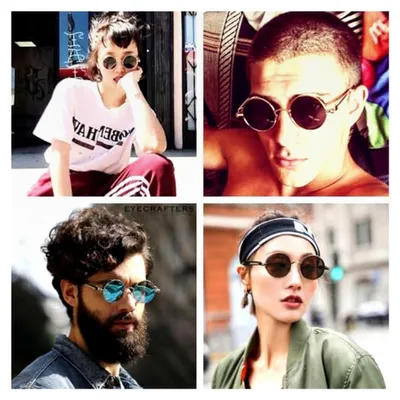 Produktbild von Runde Steampunk Sonnenbrille für Herren und Damen mit UV400 Schutz und Metallrahmen