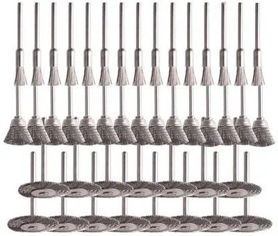 Produktbild von Reinigungsbürsten-Set 45-teilig für Roestentfernung und Bohrer