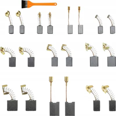 Immagine prodotto di Set di spazzole di carbone per utensili elettrici, 10 pezzi.