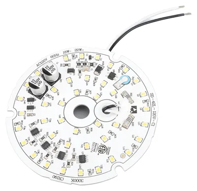 Productafbeelding van Vervangingspaneel voor plafondventilatorlamp, 3,93 inch, LED, AC120 V, 18 W, 2000 lm, dimbaar, geschikt voor slaapkamer, woonkamer, warm wit licht (3000 K)