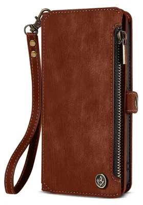 Produktbild von Handy Hülle für Samsung Galaxy S25 Geldbeutel Geldbörse RFID Schutz Klapphülle Cover Schutzhülle Wallet Farbe: Dunkelbraun