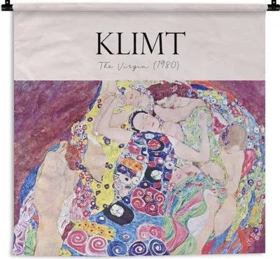 Produktbild von MuchoWow® Wandteppich Wandbehang Die Jungfrau (1980) - Gustav Klimt - Alte Meister 60x60 cm Tapisserie Dekoration Wandtuch - Dekorationen - Wand Decke