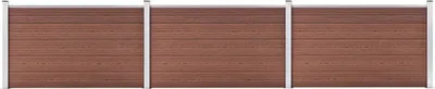 Image de Clôture de jardin WPC 526x106 cm Marron