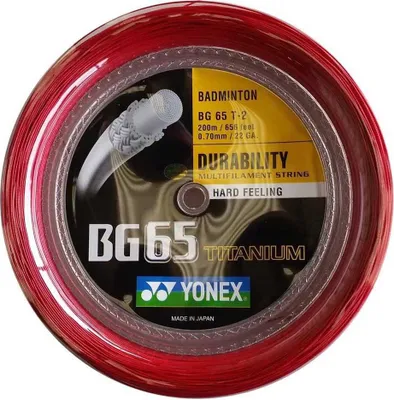 Image de Yonex Bg 65 Titanium 200 M Cordage de badminton 0,70 mm 0,70 mm