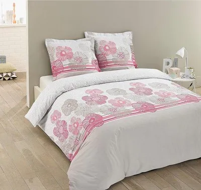 Imagen del producto de Funda de edredón de 260 x 240 cm con 2 fundas de almohada a juego de 65 x 65 cm - 100% algodón