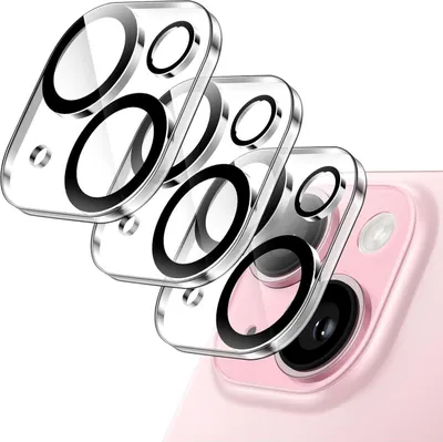 Produktbild von Kameraschutz für iPhone 15 6,1 & 15 Plus 6,7 Zoll, 9H Panzer Glas, Kamera Schutzfolie, HD Klar, 3 Stück