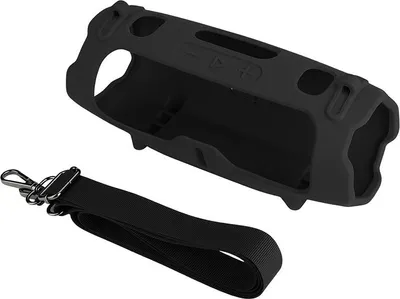 Produktbild von INF Silikonhülle mit Schultergurt für JBL Charge 6 - Schutzhülle Schwarz