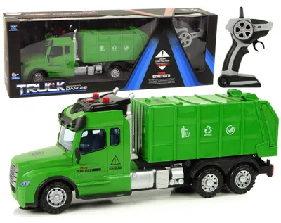 Produktbild von Lean Toys Ferngesteuert Müllwagen leuchtet Geräusche Fahrzeug Sounds Spielzeug, Größe:UNIVERSAL