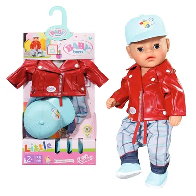 Produktbild von BABY born Little Cool Kids Outfit 36cm -  Set aus Jacke, Hose, Mütze + Schuhe