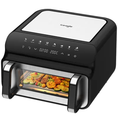 Produktbild von Pizzaofen AGT10001A 2000W Elektrischer Pizzaofen mit 26cm Pizzapfanne, Pizzamaker, Pizzastein mit Temperatureinstellung