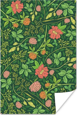 Produktbild von MuchoWow® Poster Kunst - Rosa - Grün 40x60 cm - Plakate für die Wand - Poster Babyzimmer