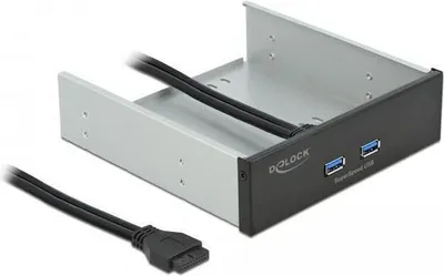 Produktbild von DELOCK 5.25 Front Panel mit 2 x USB 5 Gbps Typ-A Ports
