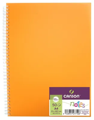 Immagine prodotto di Sketchbook Notes A4 50 fogli 120g arancione, con rilegatura a spirale,, CANSON