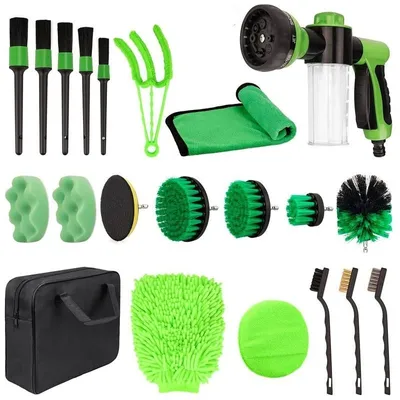 Image de INF - Lot de 21 brosses pour le nettoyage de la voiture