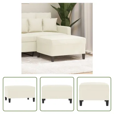 Obrázok produktu pre The Living Store Fußhocker Creme 70x55x41 cm Samt