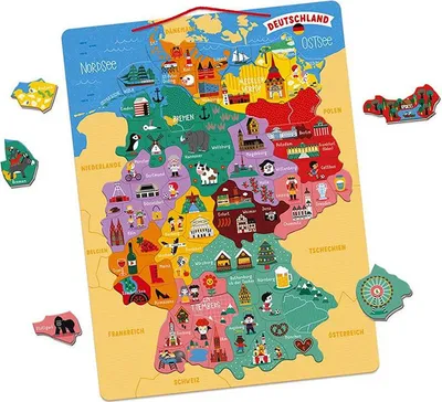 Obrázok produktu pre Lilliputiens Magn.land-Puzzle Nemecko Nemecko