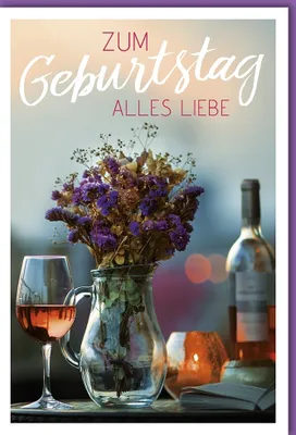 Produktbild von Geburtstag - Glückwunschkarte im Format 11,5 x 17 cm mit Umschlag