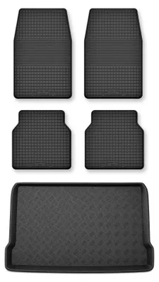 Produktbild von Gummimatten + Kofferraumwanne für Suzuki Jimny 1998-2007 – Schwarz, Semi-Universal, angepasst – Wielganizator Semi-Universal