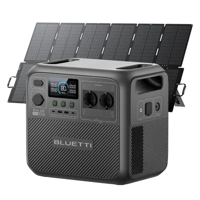 Image de Station d'alimentation portable BLUETTI Elite 200 V2 avec panneau solaire de 500 W, batterie LiFePO4 de 2073,6 Wh, générateur solaire pour le camping, les camping-cars et les installations hors réseau