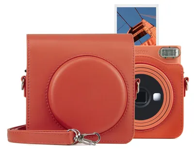 Zdjęcie produktu dla Solidchoice - Etui na aparat Fujifilm Instax SQ1 wykonane z poliuretanu (PU), z paskiem na ramię