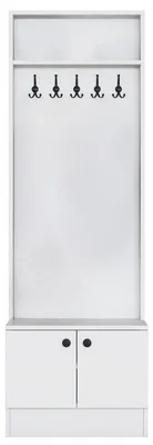 Image de Meuble d'entrée en Bois MDF blanc - L 59,8 × P 35,5 × H 182,8 cm