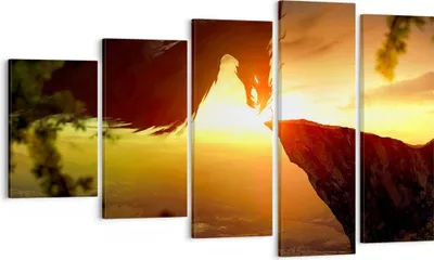 Produktbild von Bild auf Leinwand - Leinwandbild - Drache Rock Kreatur - 100x60cm - Wand Bild - Wanddeko - Leinwanddruck - Bilder - Kunstdruck - Wanddekoration - Leinwand bilder - Wandkunst - EG100x60-3883
