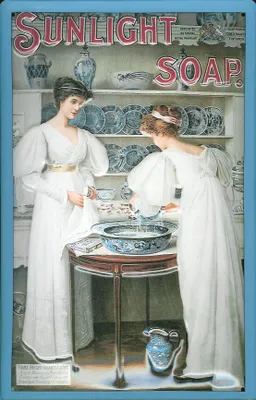 Produktbild von Blechschild Sunlight Soap 2 Frauen Schild retro Werbeschild Nostalgieschild
