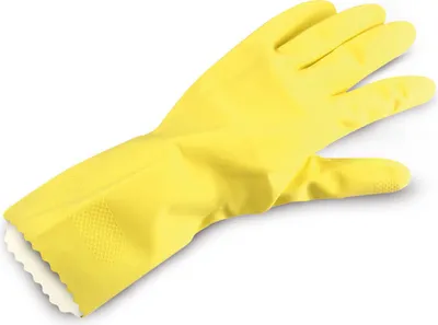 Produktbild von Latex Haushaltshandschuhe KLONDIKE, 12 Paar,  Größe 10, extra Lang, für Profis