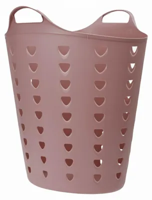 Produktbild von Flexibler Waschekorb - rosa - 60 Liter - Kunststoff - 47 x 50 cm