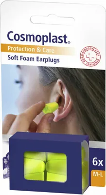 Productafbeelding van Cosmoplast Oordoppen van schuim, 6 stuks