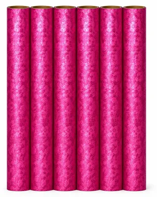 Image de Papier cadeau baroque rose pour Noël - 300 x 70 cm - 6 rouleaux