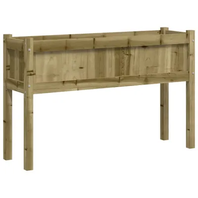 Image de vidaXL Bac à plantes avec pieds 110x31x70 cm Bois de pin imprégné