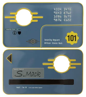 Image de Fallout 3 Réplique de la carte de sécurité du Vault 101 Édition limitée