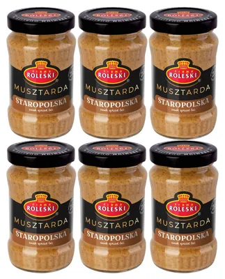 Produktbild von Roleski Senf Altpolnischer 6x 175g - süß-würzig mit Knoblauch glutenfrei
