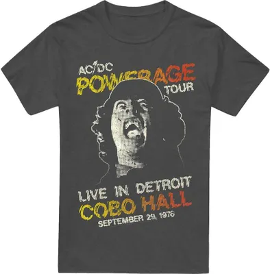 Immagine prodotto di AC/DC - Maglietta "Powerage Tour" per uomo/donna Unisex TV17410 (S) (Charcoal)