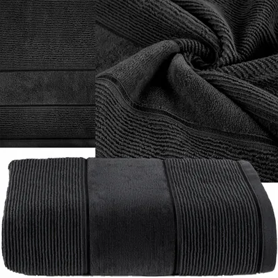 Image de Serviette de bain Eurofirany 50x90cm 500gsm coton noir