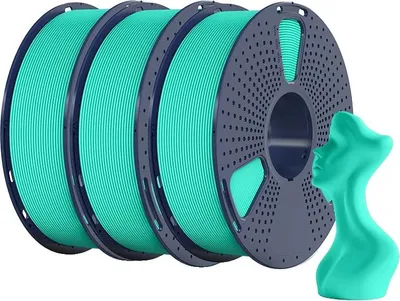 Productafbeelding van 3D-printfilament, hoge doorvoersnelheid, weinig filamentresten, mintgroen