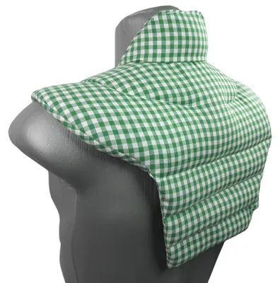 Image de Coussin à noyaux de cerises pour le dos et la nuque, couleur verte