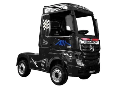 Immagine prodotto di Auto elettrica per bambini Mercedes Actros Truck, 12 V, 4 motori, verniciata di nero, display MP4