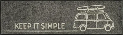 Produktbild von Fußmatte wash+dry Design Keep it Simple grey 35x120 cm