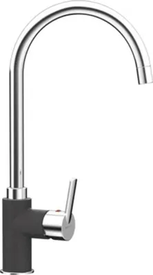 Produktbild von SCHOCK Armatur SIMI in ONYX mit schwenkbarem Festauslauf / Einhebelmischer