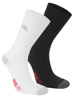 Produktbild von Craghoppers - Socken Insektenabwehr für Herren/Damen Unisex(2er-Pack) CG2111 (39,5 EU - 42 EU) (Schwarz/Weiß)