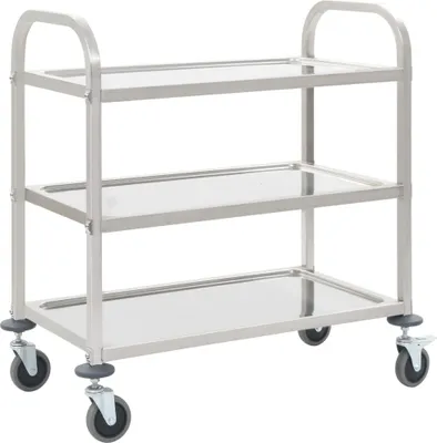 Produktbild von 3-Stufiger Servierwagen 96,5 x 55 x 90 cm Edelstahl
