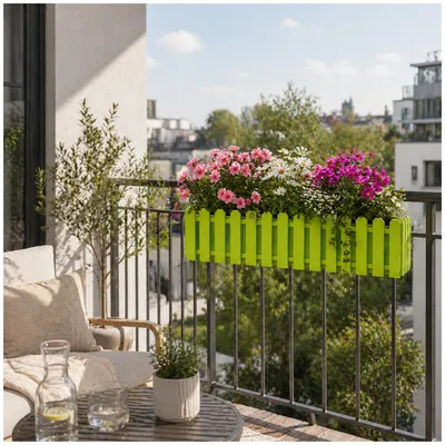 Produktbild von Blumenkasten mit Wasserspeicher Nessa 75 cm Grün
