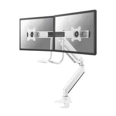 Produktbild von Neomounts NM-D775DX - Befestigungskit - Voll beweglich - für 2 LCD-Displays - Aluminium - weiß - Bildschirmgröße: 25.4-81.3 cm (10"-32") - Klemmmontage, Tülle, Tischmontage