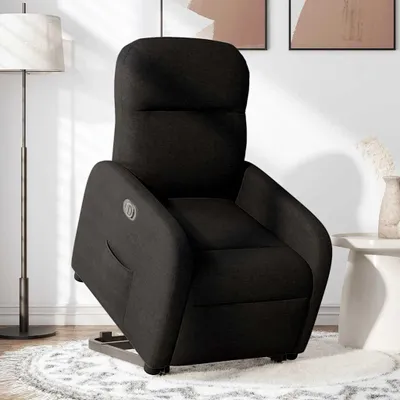 Immagine prodotto di vidaXL Poltrona relax con supporto elettrico in tessuto nero