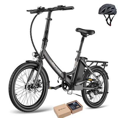 Produktbild von Falt-Pedelec 20 Zoll 250W Shimano 7-Gang 36V 20Ah 720 Wh Akku 150km Reichweite IPX5, Schwarz