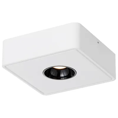 Image de ZMH Plafonnier LED Blanc Spot de plafond apparent avec 1 flamme Spot de plafond blanc chaud Angle 7W pour cuisine salon salle à manger couloir couloir