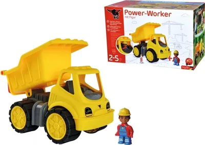 Obrázek produktu pro BIG Power-Worker sklápěč + figurka, hračka (žlutá/šedá)